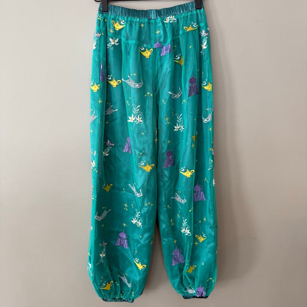 Hanna Andersson Disney Jasmine Tulle Embroidered Harem Pants Princess Aladdin Lg - Picture 2 of 16